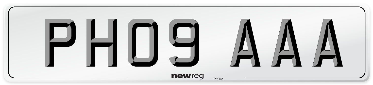 PH09 AAA Number Plate from New Reg